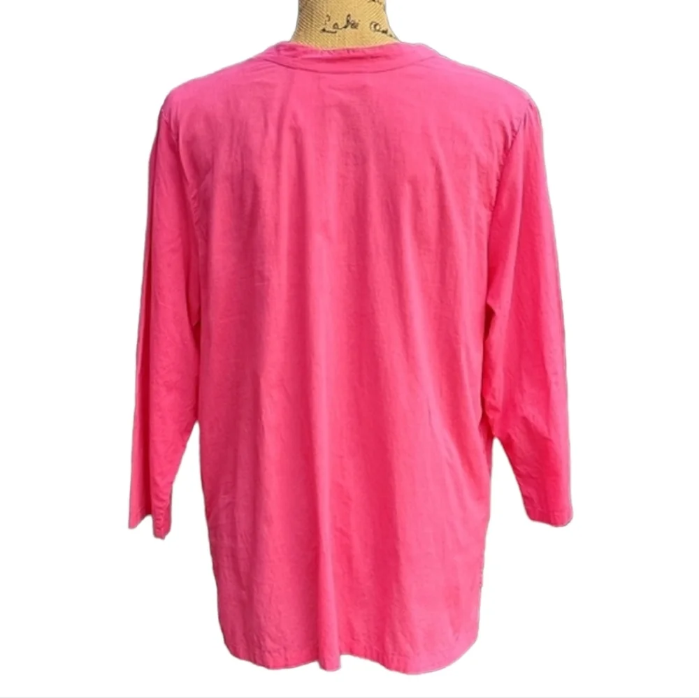 Liz Lange 100% Cotton Embroidered Maternity Top